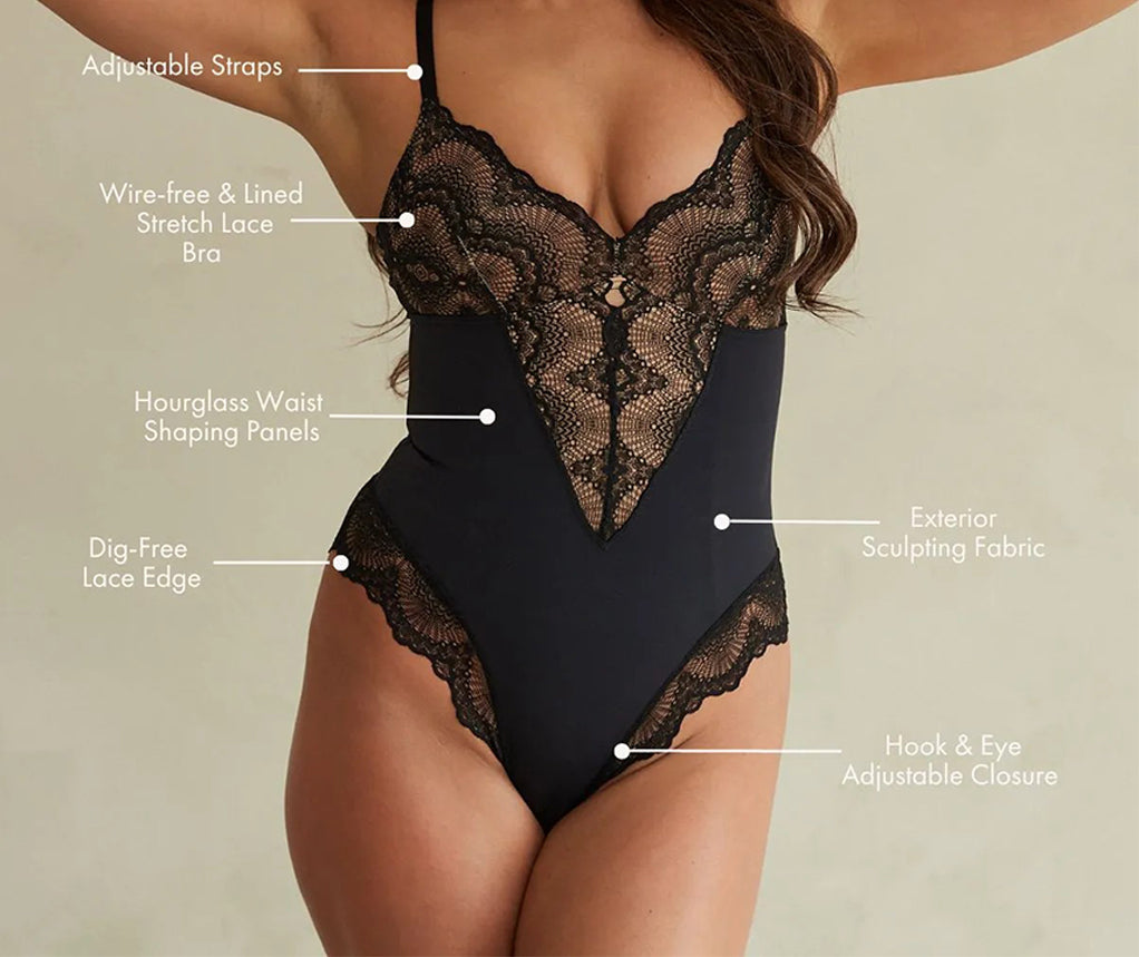 Sculpting Lace Shapewear Bodysuit