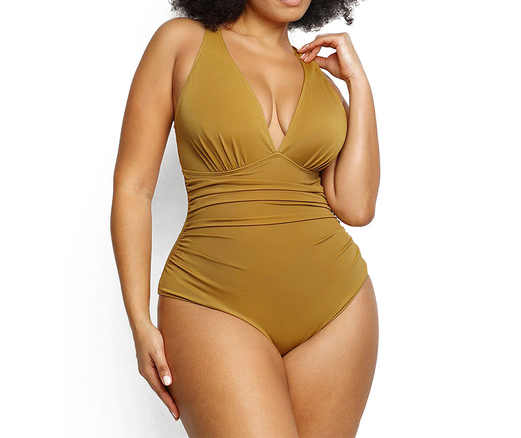 wanlady Plunge   Cutout Swimsuit