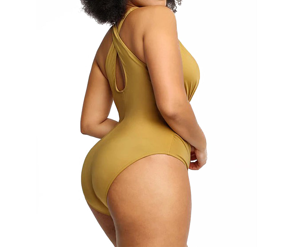 wanlady Plunge   Cutout Swimsuit