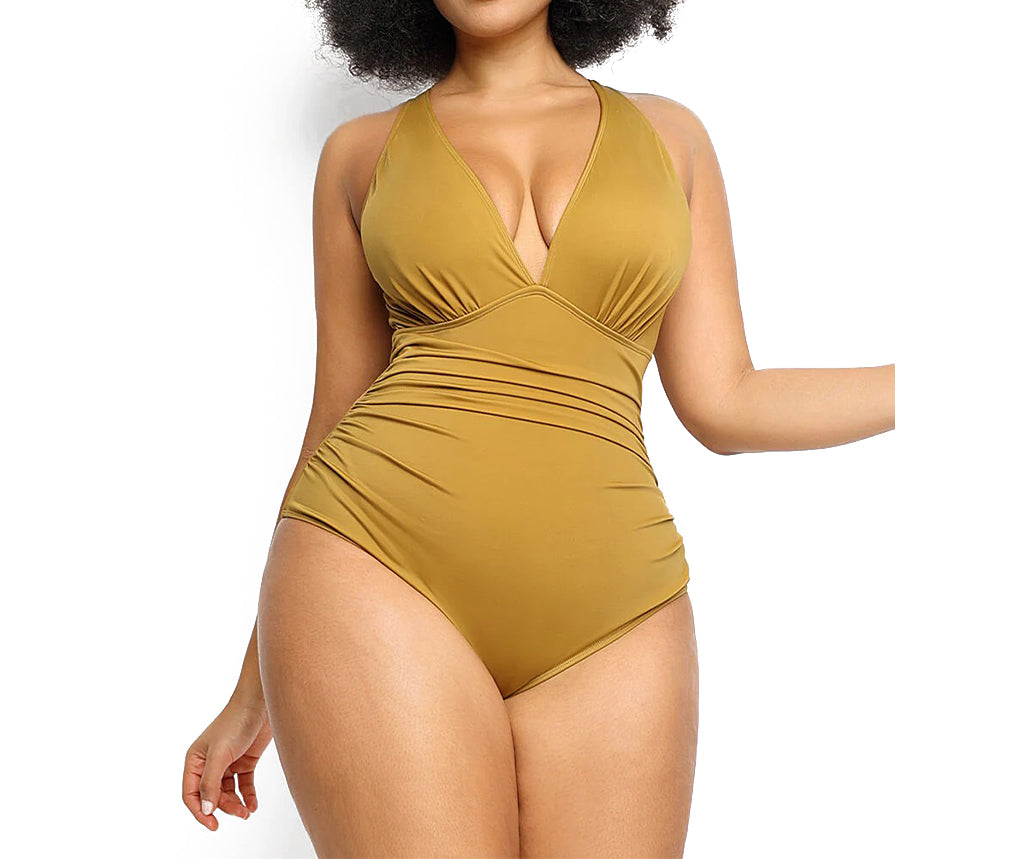 wanlady Plunge   Cutout Swimsuit
