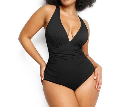 wanlady Plunge   Cutout Swimsuit
