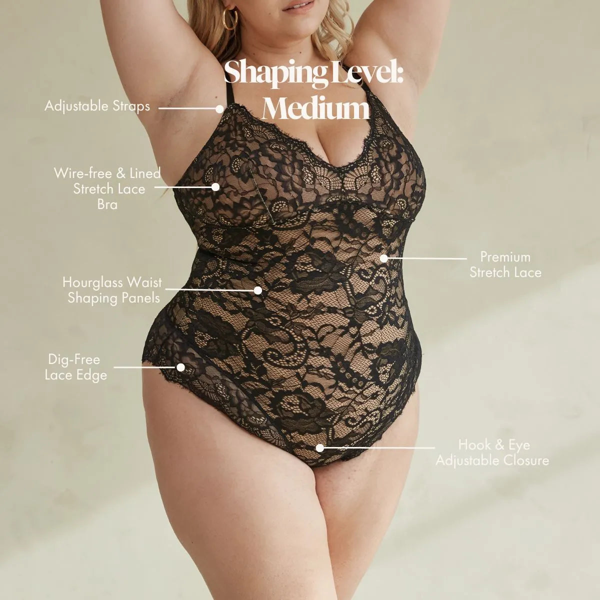 Shaping Lace Shapewear Bodysuit